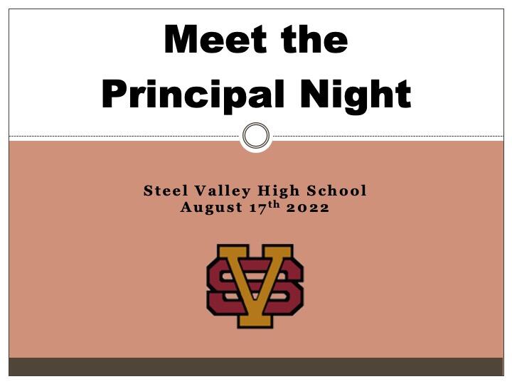 Meet the Principal Night 2022. Click to read the presentation.